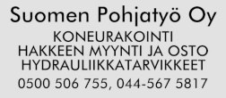 Suomen Pohjatyö Oy, Maanrakennus- ja maansiirtotyöt, Sadonmaa -  yritystiedot - Rovaniemen puhelinluettelo - Suomen Numerokeskus Oy  []